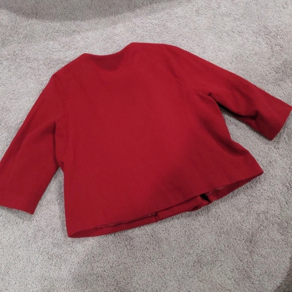 Harve Bernard wool cashmere blend red blazer SIZE 16 - Picture 8 of 11